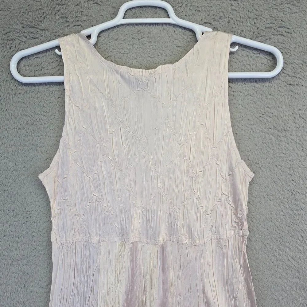 Vintage Komarov Maxi Dress Womens L Jeweled Neckline Charmeuse Asymmetric Flowy - Picture 6 of 16
